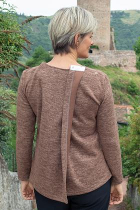 PULL CROISE DOS GRANDE TAILLE